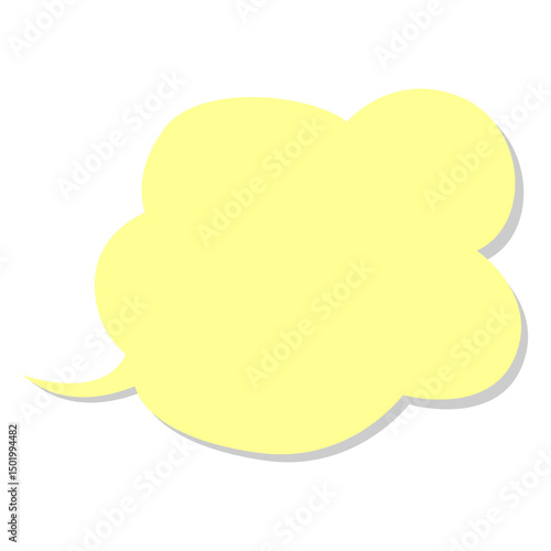 Thought comic yellow cloud