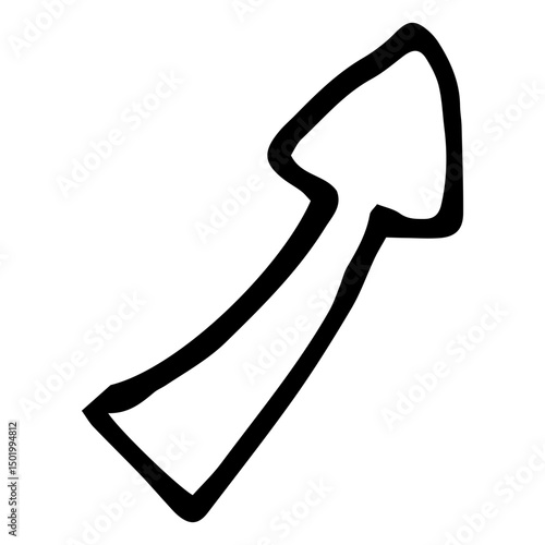 Direction arrow doodle icon