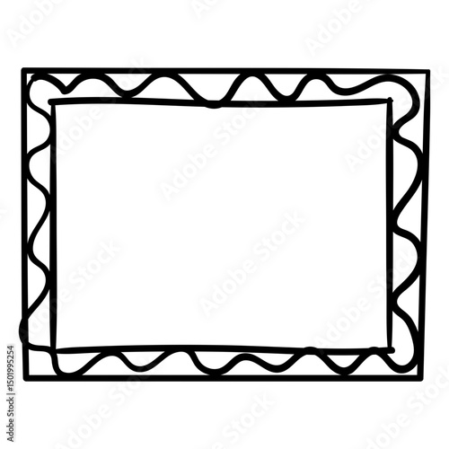 Wavy line frame doodle