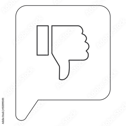 Hand dislike thumb sticker