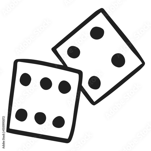 2 dices doodle