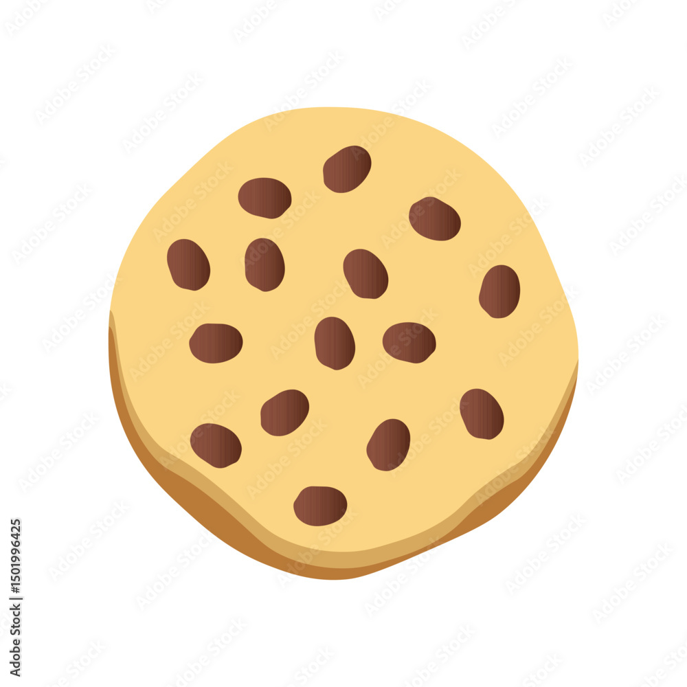 Chocolate chip cookie biscuit icon. Delicious cookie - flat style. Bite of dessert, bread crumbs, chocolate sweetness. Cookies symbol. Simple Vector illustration isolated on white background EPS 10 Chocolate chip cookie biscuit icon. Delicious cookie - flat style. Bite of dessert, bread crumbs, chocolate sweetness. Cookies symbol. Simple Vector illustration isolated on white background EPS 10