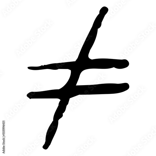 Not equal to symbol doodle