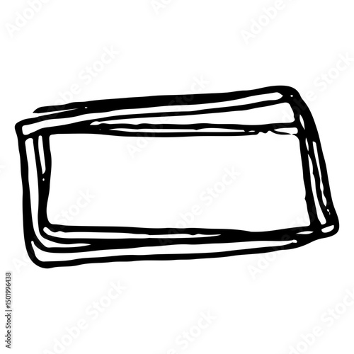 Overlapped rectangles frame doodle design