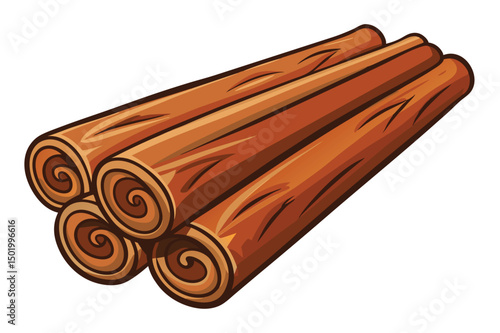 Delightful cinnamon sticks bundled with twine, adding warmth and flavor to culinary creations