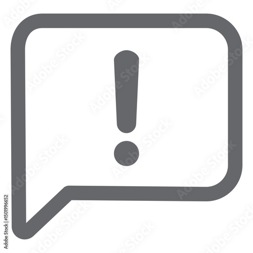 Warning bubble icon