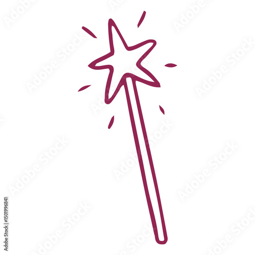 Magic wand purple doodle