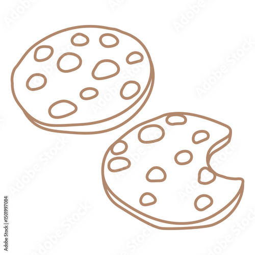 Two cookies doodle