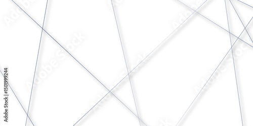 Abstract smooth colour geometric random chaotic lines with many squares and triangles shape on white background, creating a modern technology background. Vector. Illustration.