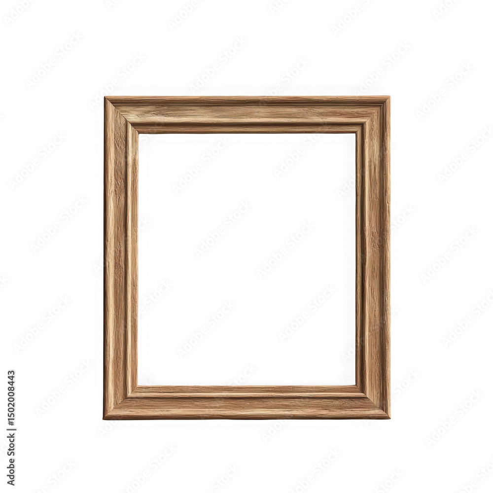Wooden picture frame isolated on transparent background Wooden picture frame isolated on transparent background