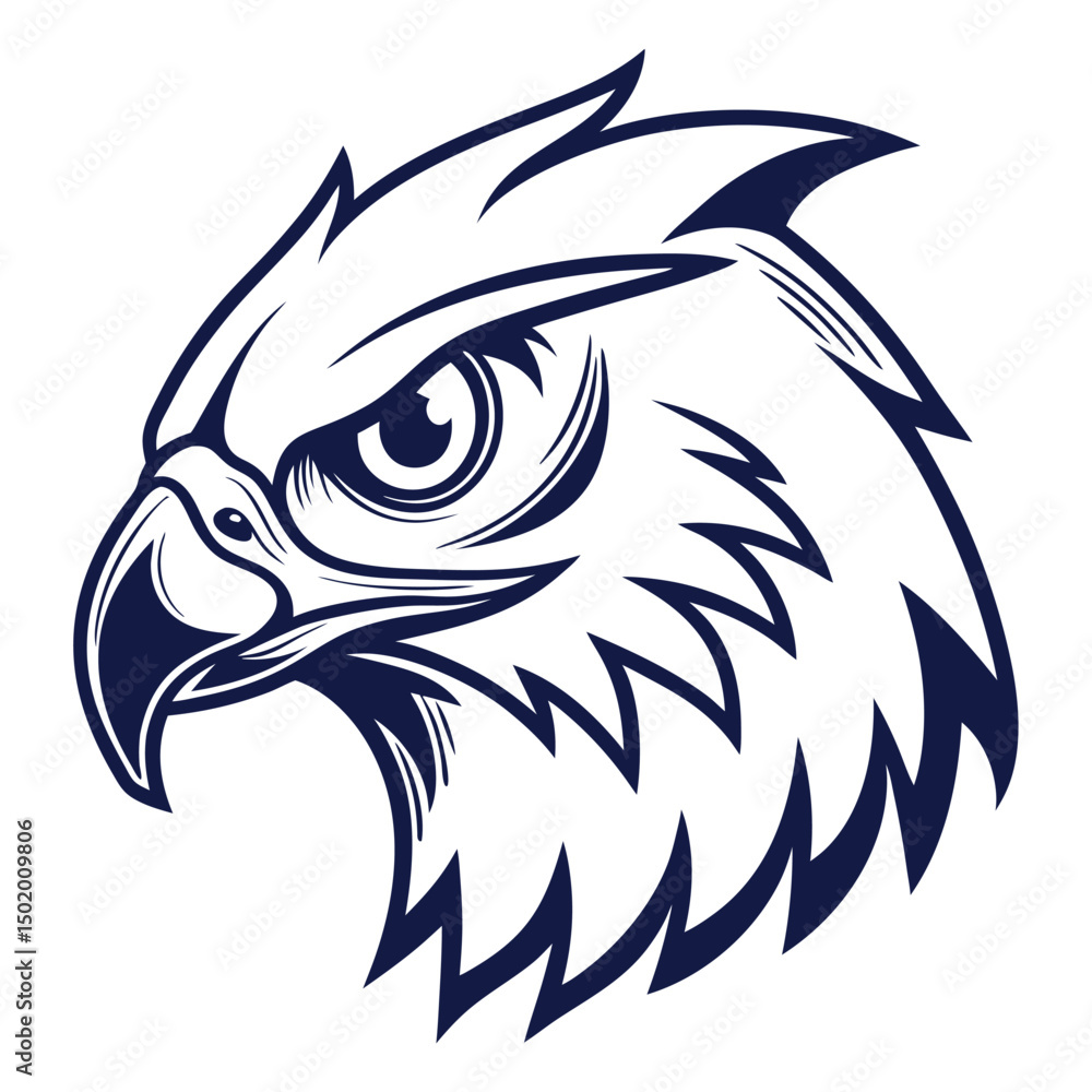 Fototapeta premium a stylized owl face logo in vector format symmetry