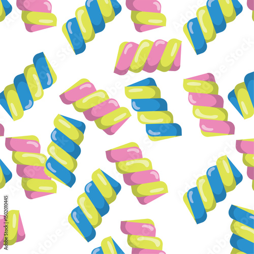 Twisted marshmallow candy. Vector