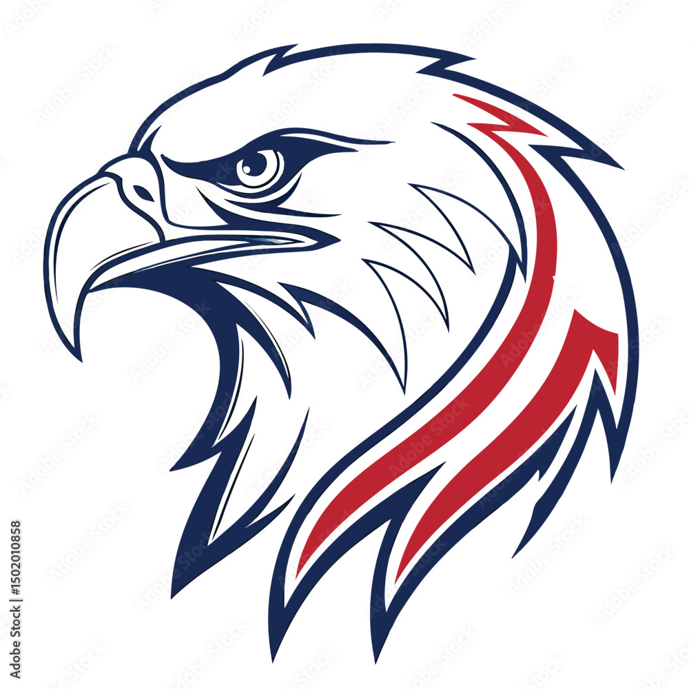 Fototapeta premium vector logo of a stylized eagle head clean curves