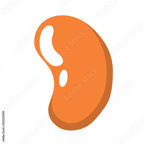 Orange jelly bean icon. Vector