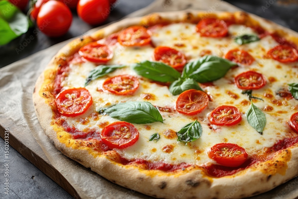 Classic pizza with mozzarella and tomato sauce Classic pizza with mozzarella and tomato sauce