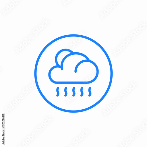 clouds and rain showers icon sign vector