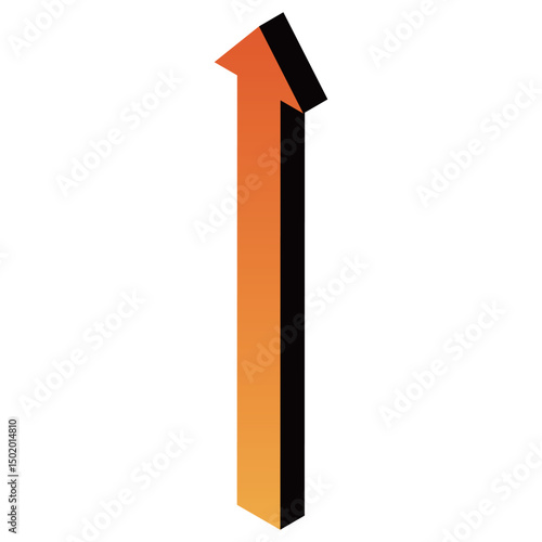 矢印　アイソメトリック　イラスト