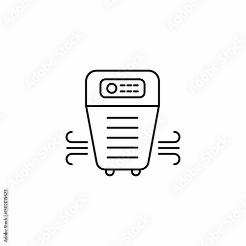 smart humidifier icon sign vector