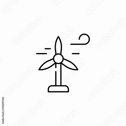 wind turbine or windmill icon sign vector