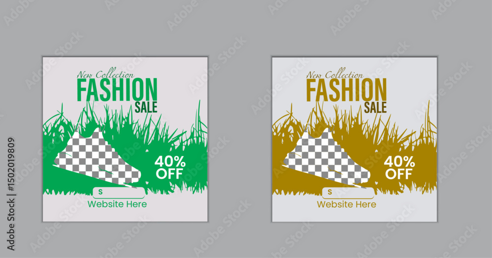 Fototapeta premium social media post design for shoes company