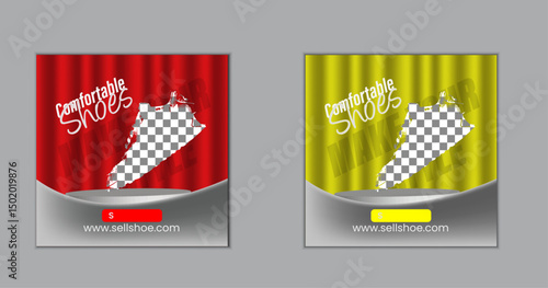 corporate social media design template for shoes company