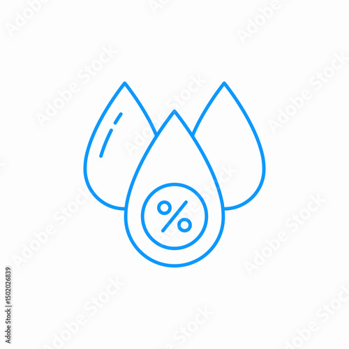 humidity water drops icon sign vector