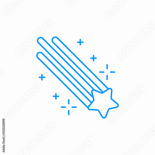 shooting star meteor icon sign vector