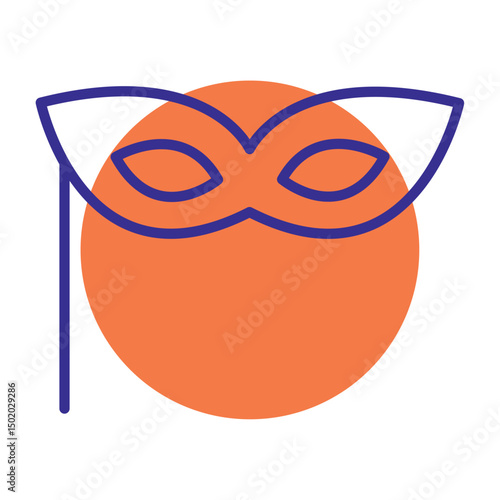 Colorful carnival party mask. Vector