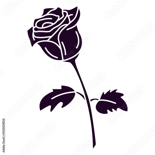 Black rose cut out