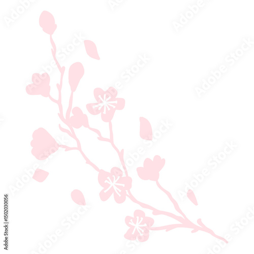Little pink flowers cut out