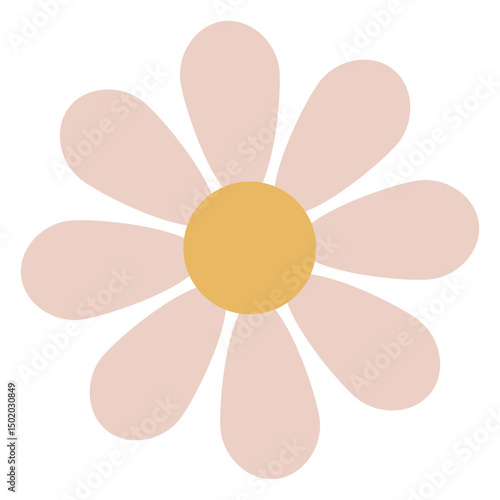 Minimalist daisy flower