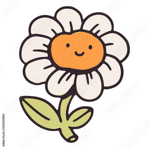 Self esteem flower cute icon