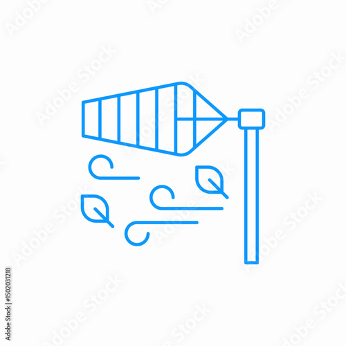 wind leaves storm icon sign vector