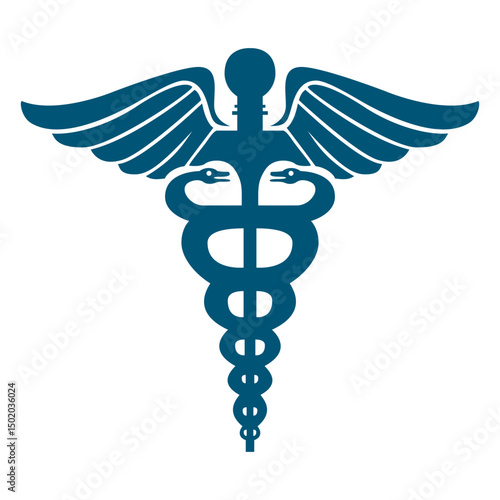 Caduceus symbol monochrome