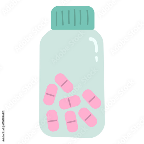 Colorful Pill Bottle