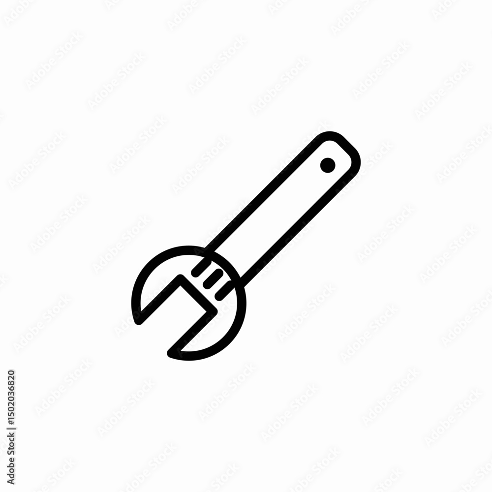 adjustable wrench icon sign vector adjustable wrench icon sign vector