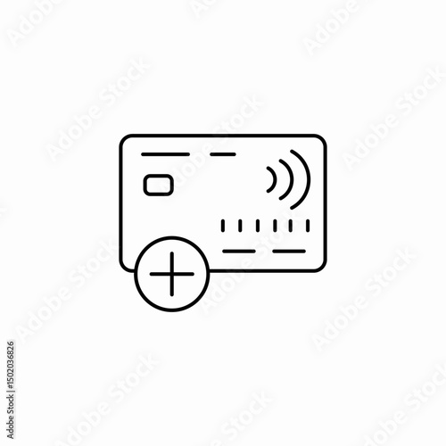 add card icon sign vector