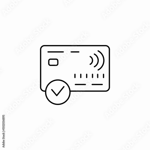 approved card icon sign vector