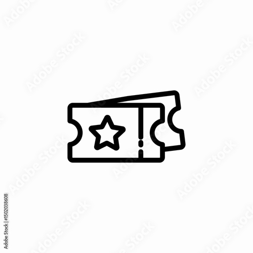 game ticket icon sign vector
