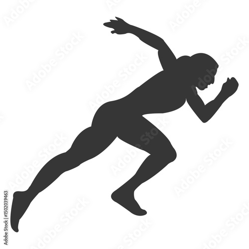 Female athlete silhouette