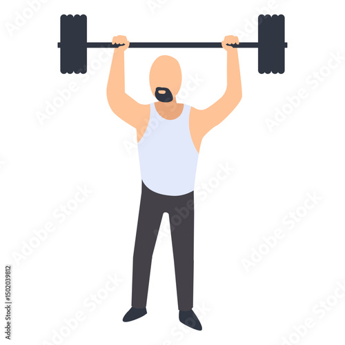 Man fitness training illustration