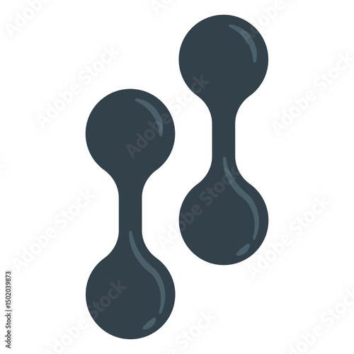 Vintage dumbbells icon