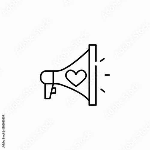 love announcement icon sign vector
