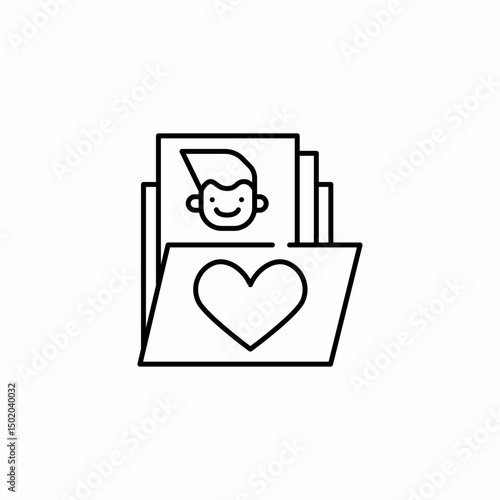 love folder icon sign vector