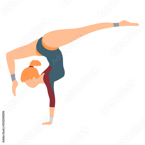 Gymnast leotard body stocking exercise performance acrobatics flexibility flat