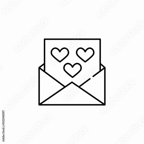 love letter icon sign vector