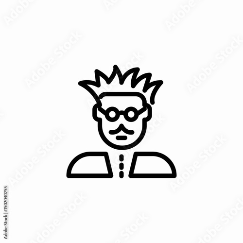 mad scientist icon sign vector