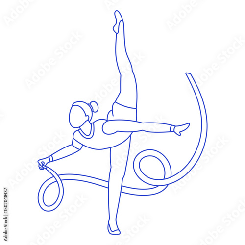 Rhythmic gymnast stroke