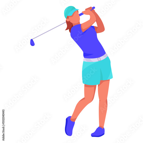 Golf player flat