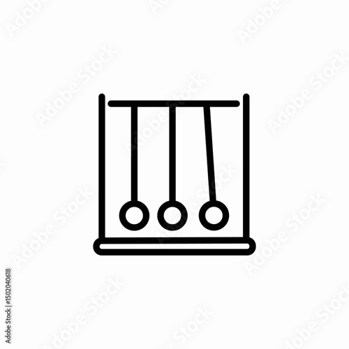 newtons cradle icon sign vector